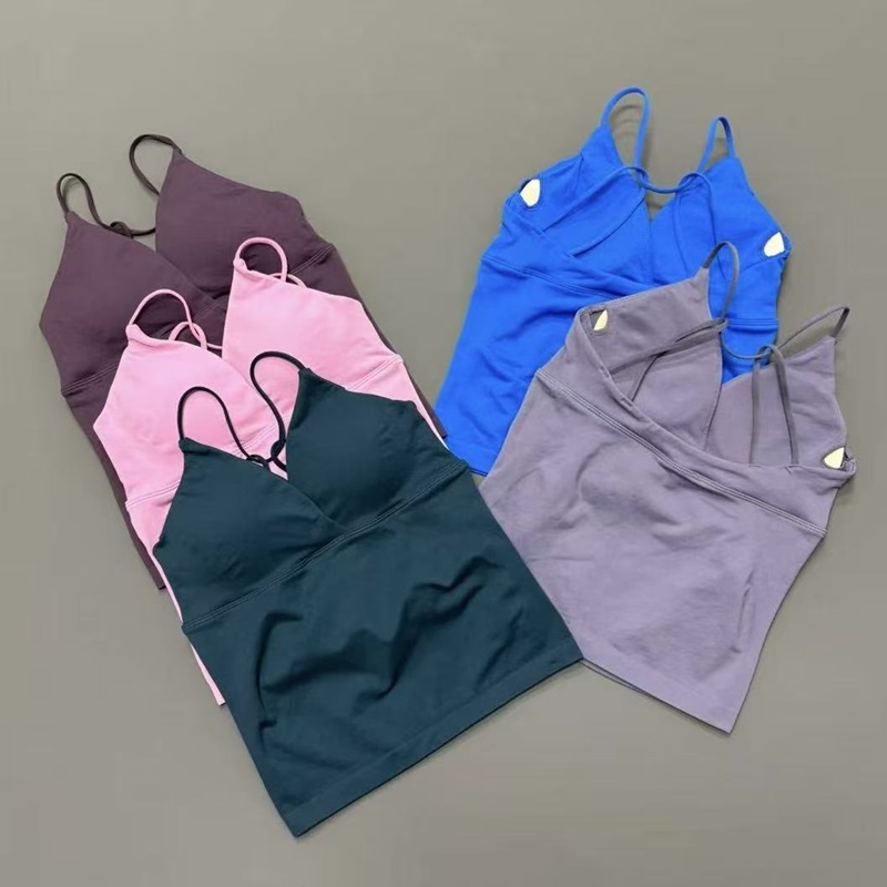 Pilates Yoga Wrap Top - Débardeur de sport long à bretelles