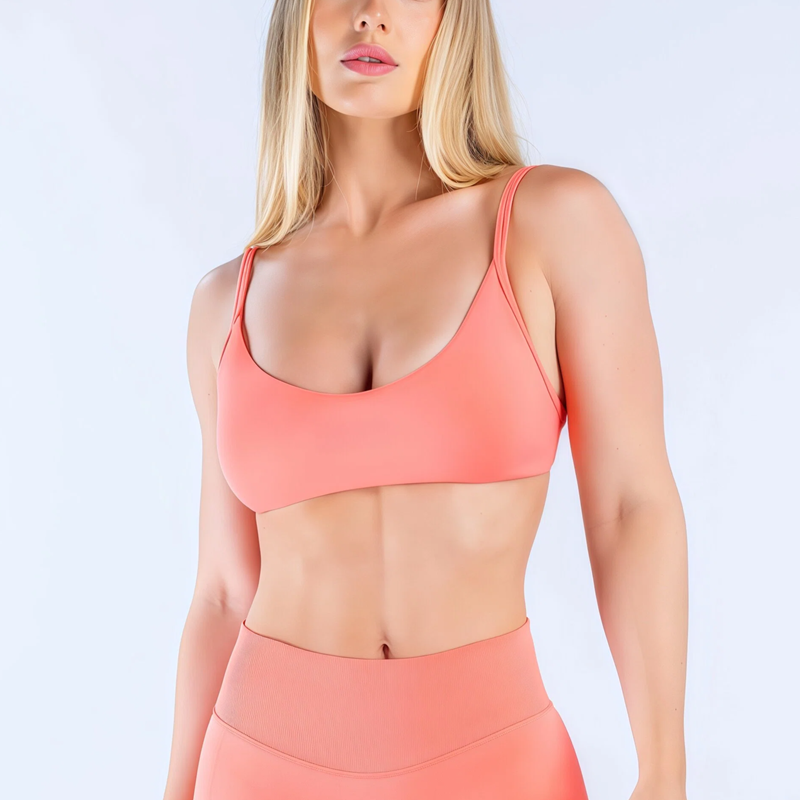 Pilates Yoga Wrap Top - HISTELLO Impact Scoop Neck Bra pour