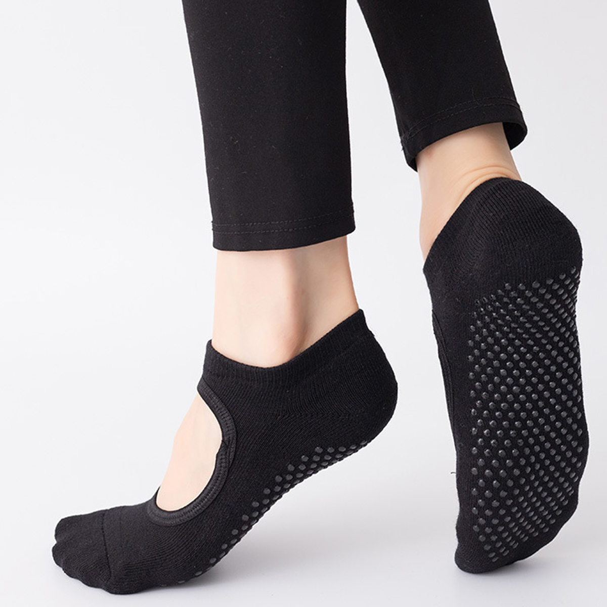 Yoga Pilates Girl - Chaussettes de yoga pour femmes, haute