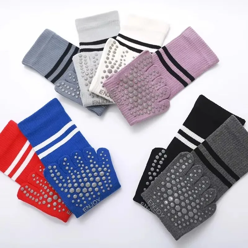 Fitness Yoga Pilates - Chaussettes de yoga respirantes mi-mollet pour