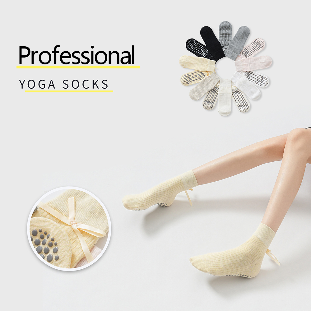 Fitness Yoga Pilates - Chaussettes de yoga à nœud mignon