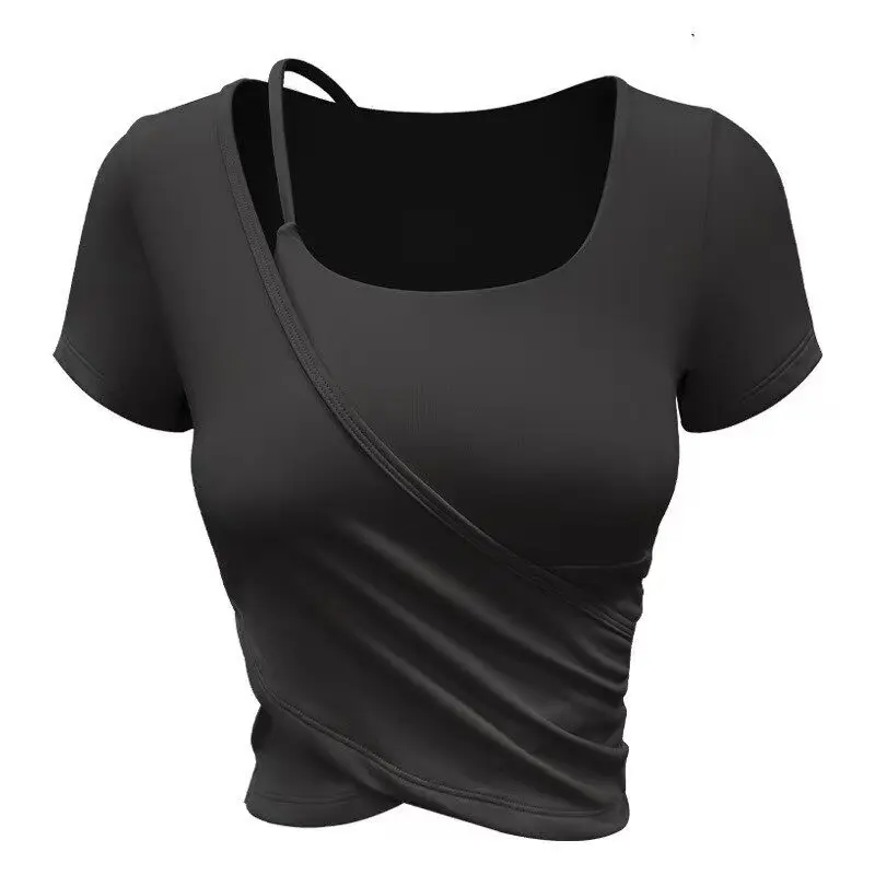 Vêtements de yoga à manches lo - Pilates Yoga Wrap Top avis et prix