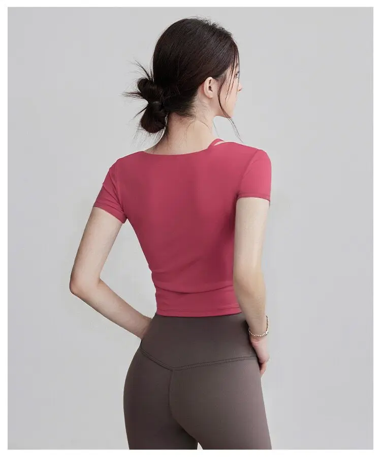 Vêtements de yoga à manches lo - Pilates Yoga Wrap Top avis et prix