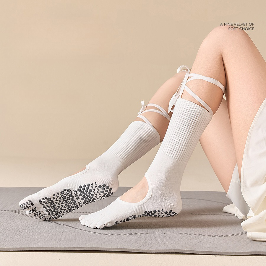 Chaussettes de yoga à lacets p - Pilates With Yoga avis et prix